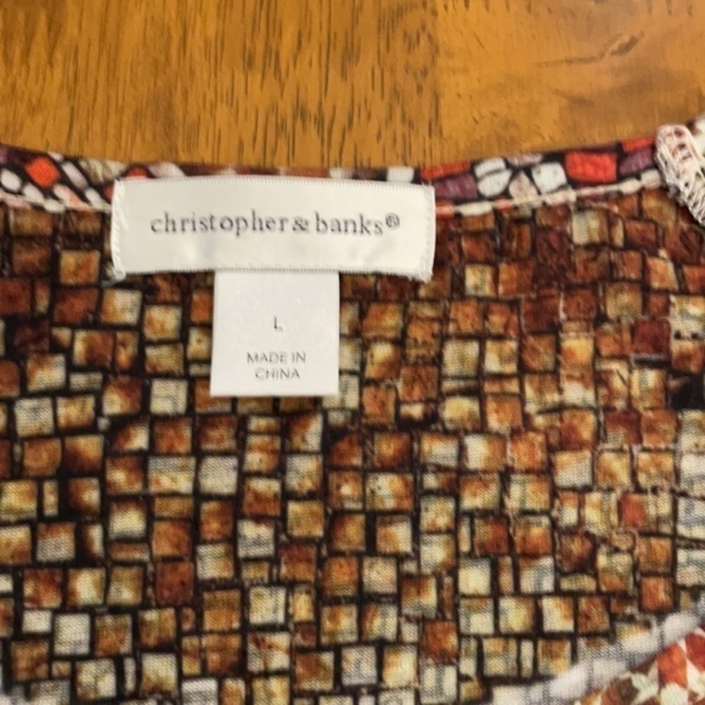 Brown, orange and sparkle 3/4 length sleeve 035 - Picture 4 of 4
